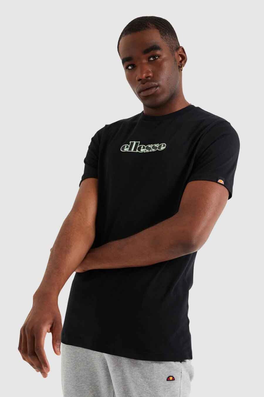 T shirt ellesse noir shops homme